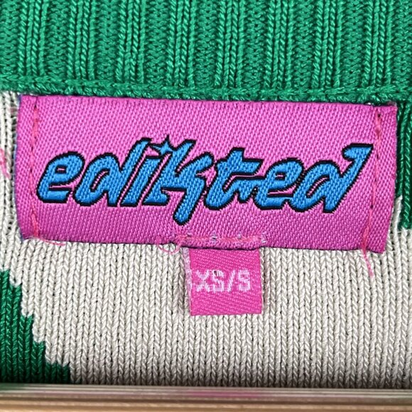 Edikted Green Abstract Sweater Sz Small - Picture 4 of 5